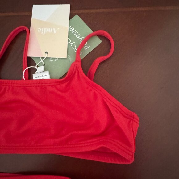 Andie Kids Toddler Girl AK002 Red Bikini Swim Set Size 3T - Picture 4 of 11